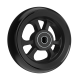 Front wheelchair wheel OMOBIC LOTUS FIBERCORE 4'', D100 x 38 mm, black plastic rim, black PU tyre